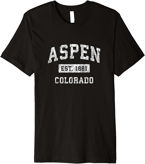 Aspen Colorado CO Vintage Established Sports Design Premium